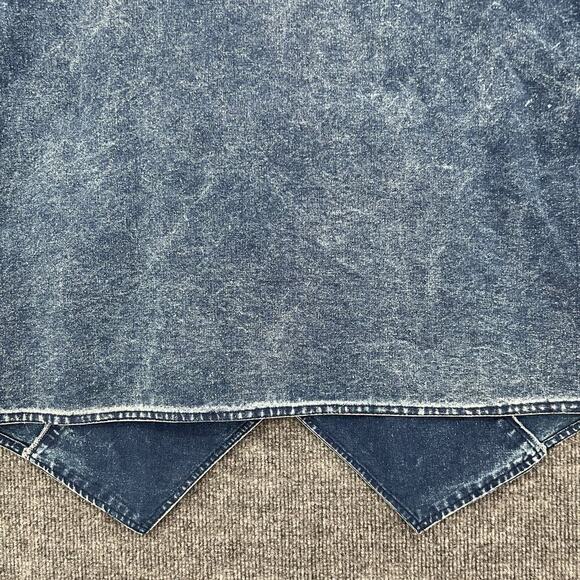 Vintage License Womens Denim Vest Size L Embellished Acid Wash Double Breasted - Picture 7 of 10